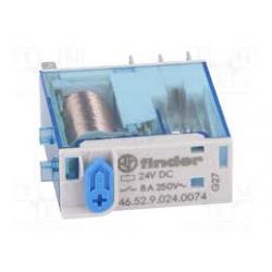 Finder relais 24Vdc 8A 2P + LED (46.52.9.024.0074)